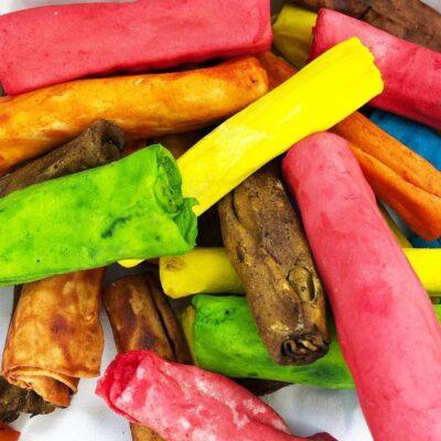 Pets party carnaza perro rollo colores/natural pets party Pieza SKU 358