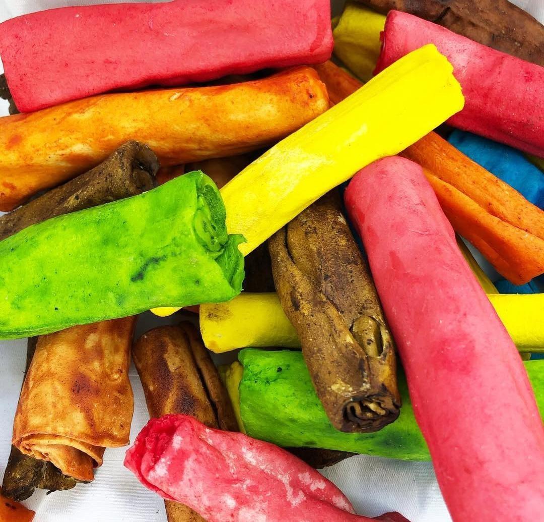 Pets party carnaza perro rollo colores/natural pets party Pieza SKU 358