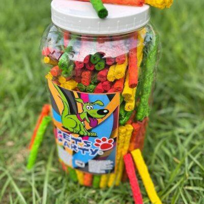 Pets party Carnaza perro palitos colores/naturales BOTE pets party Pieza SKU 347
