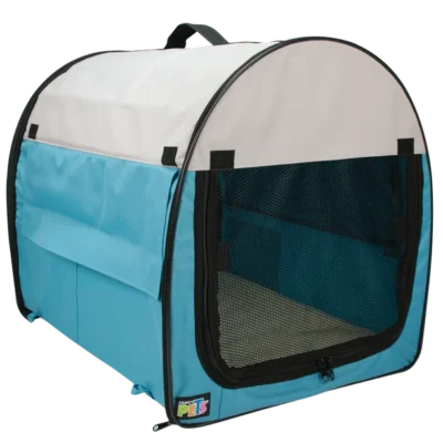 fancy pet casa perro portatil tela fashion azul med fancy pets SKU fl8818
