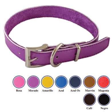tibet collar perro  piel/sint. colores 12x 1/2 pg. tibet SKU 3097100