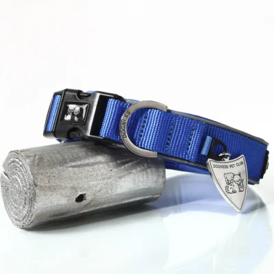 Dogness Collar perro clasico reflectivo azul L dogness SKU DG006