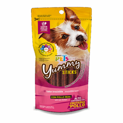 fancy pet Premio perro yummy sticks pollo/tocino 3pz fancy pets SKU fl4509
