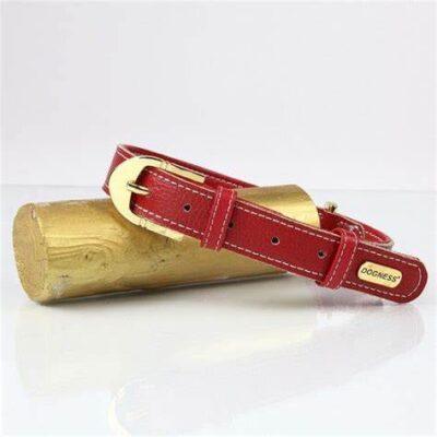 Dogness Collar perro luxury piel rojo M dognes SKU dg240