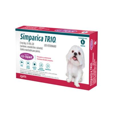 nupec Farm. perro simparica trio 2.5-5 kg 1 tableta nupec SKU nu889