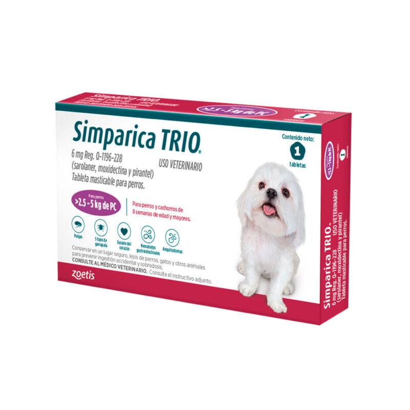 nupec Farm. perro simparica trio 2.5-5 kg 1 tableta nupec SKU nu889