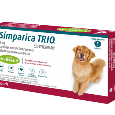 nupec Farm. perro simparica trio 20-40 kg 1 tabletas nupec SKU nu902