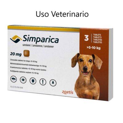 nupec farm. perro insecticida simparica 20mg 3tb 5 a 10kg Nupec SKU nu941