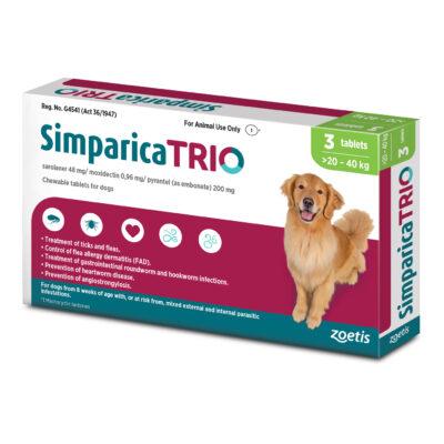 nupec farm. perro insecticida simparica 10mg 3tb 20 a 40kg Nupec SKU nu927