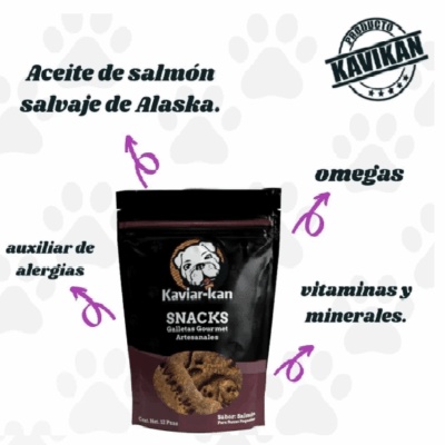 Kaviar Kan Premio perro snacks salmon 12 pzas kaviar kan SKU 910013
