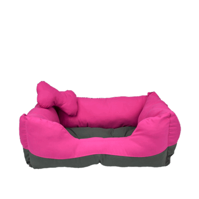 fancy pet cama perro rectangular bicolor rosa/gris fancy pets SKU tx10219