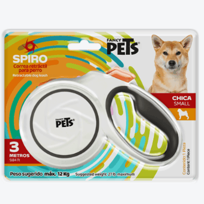 fancy pet Correa perro retractil spiro ch. blanaca fancy pets SKU FL8381