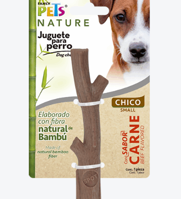 fancy pet juguete perro rama bambu ch. carne fancy pets SKU fl9325