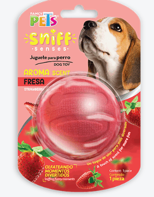 fancy pet juguete perro pelota sniff c/aroma fresa fancy pets SKU fl9443