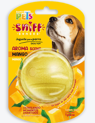fancy pet juguete perro pelota sniff c/aroma mango fancy pets SKU fl9444