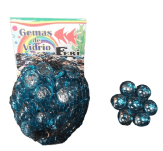 Feri Adorno pez gema cristal azul turqueza feri SKU 71221 GCAT