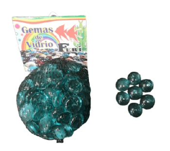 Feri Adorno pez gema cristal teal feri SKU 71221 GT